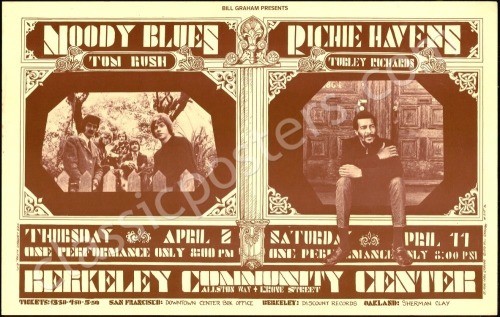 Scarce BG-215A Moody Blues Poster