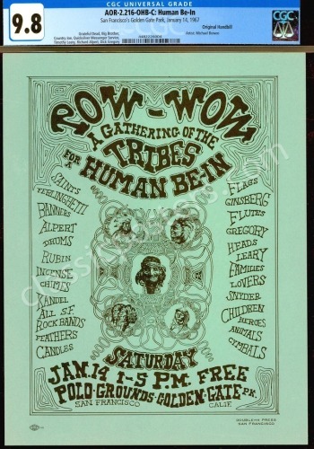 Superb AOR 2.216 Human Be-In Handbill