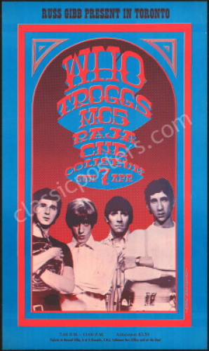 Gorgeous The Who Toronto Russ Gibb Poster