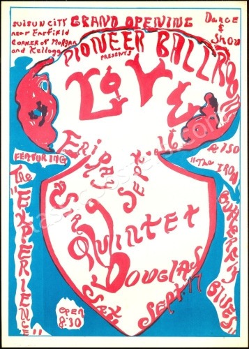 Rare 1966 Pioneer Ballroom Grand Opening Poster