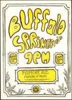 Rare Buffalo Springfield The Fillmore Poster