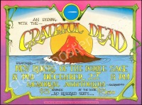 Gorgeous Signed AOR 4.101 Grateful Dead Poster and Ticket