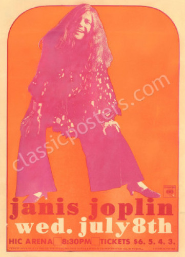 Incredible 1970 Janis Joplin Hawaii Poster