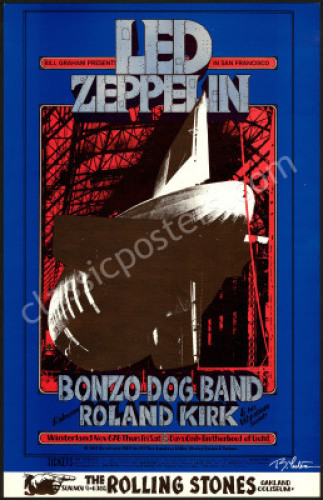Signed BG-199 Led Zeppelin Poster