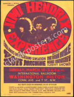 Stunning 1968 Jimi Hendrix Washington Hilton Poster