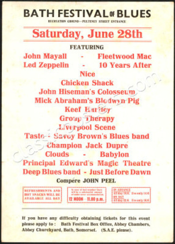 Rare 1969 Led Zeppelin Handbill