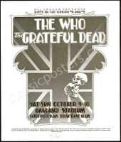 Signed The Who and Grateful Dead Oakland Poster