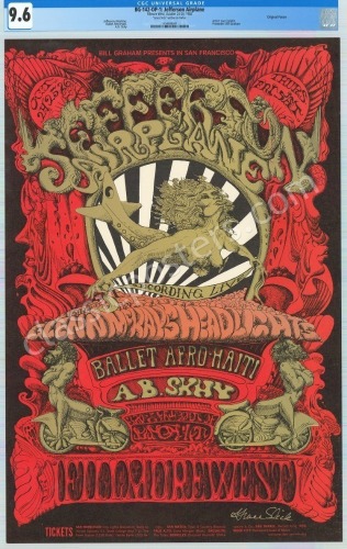 Grace Slick-Signed BG-142 Jefferson Airplane Poster
