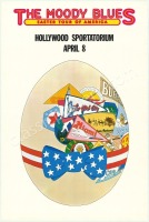 Scarce 1972 Moody Blues Easter Tour of America Poster