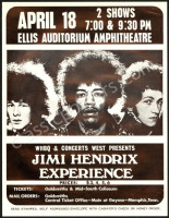 Rare Jimi Hendrix Memphis Handbill