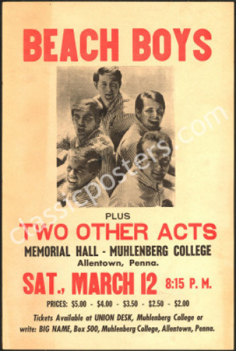 Rare 1966 Beach Boys Poster