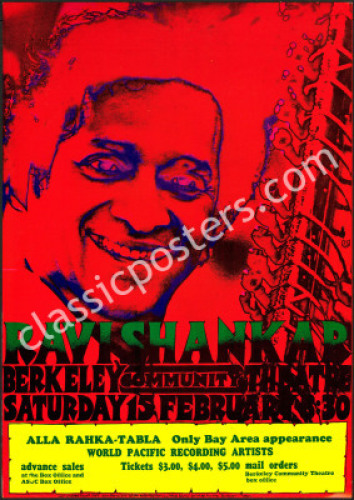 Ravi Shankar Berkeley Poster