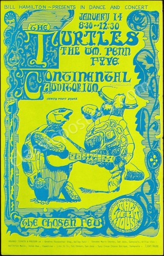 Scarce The Turtles Continental Ballroom Poster