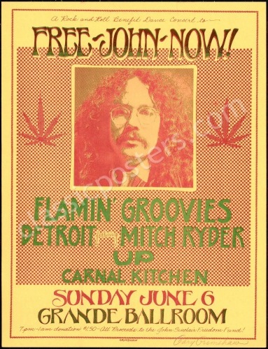 Signed Free John Sinclair Grande Ballroom Poster