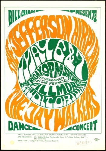 Signed First Print BG-5 Jefferson Airplane Poster