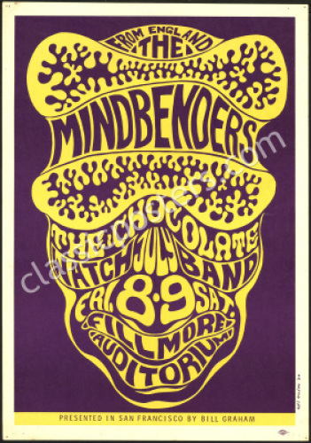 Scarce Original BG-16 Mindbenders Poster