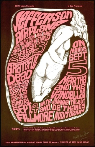 Signed, Thin-Stock BG-26 Grateful Dead Poster