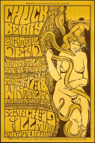 Original Signed BG-55 Grateful Dead Poster