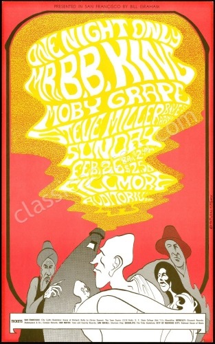 Near Mint Original BG-52 B.B. King Poster