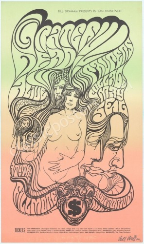 Awesome Signed BG-62 Grateful Dead Poster