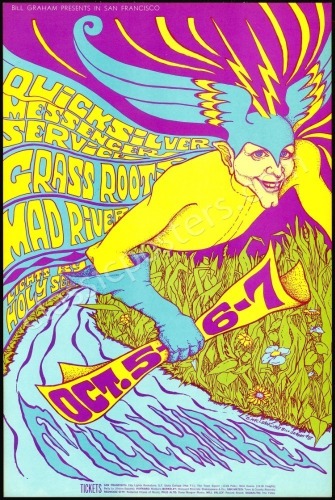 Outstanding Original BG-87 Quicksilver Messenger Service Poster