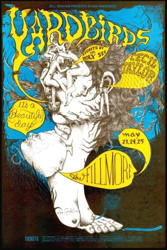 Signed Original BG-121 The Yardbirds Poster