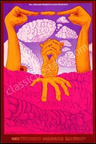 Interesting Signed BG-131 Iron Butterfly Poster