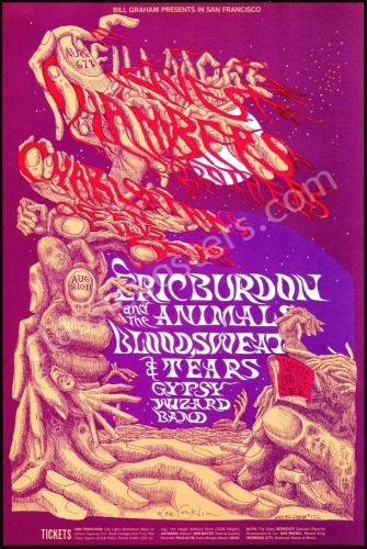 Beautiful Signed Original BG-132 Eric Burdon Poster
