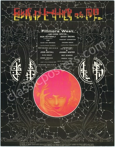 Unusual Signed BG-247 Bill Graham Poster