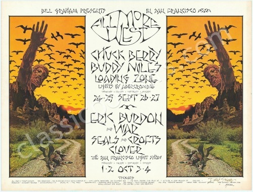 Signed BG-250 Double-Sized Poster from The Fillmore