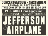Rare 1968 Jefferson Airplane Amsterdam Poster