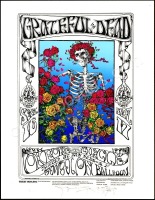 Signed Grateful Dead hand Painted Poster
