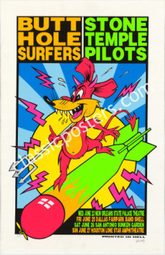 Colorful Signed Stone Temple Pilots Poster