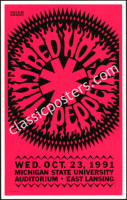 Rare 1991 Red Hot Chili Peppers Poster by Gary Grimshaw