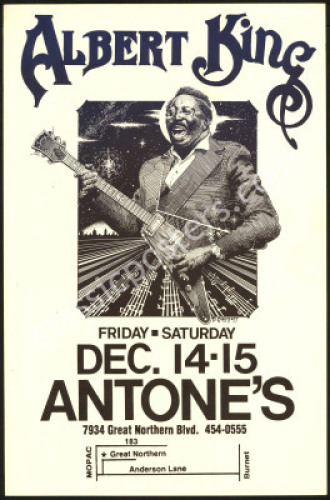 Rare 1977 Albert King Antones Poster