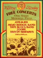 Signed June 1974 Free Concerts Poster