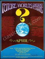 Signed Future Worlds Conference Festival Poster
