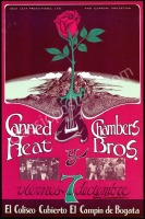 Wonderful Signed Canned Heat Bogot&aacute; Poster