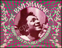 Signed Ravi Shankar Hill Auditorium Poster