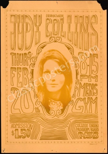 Rare Judy Collins San Jose Poster