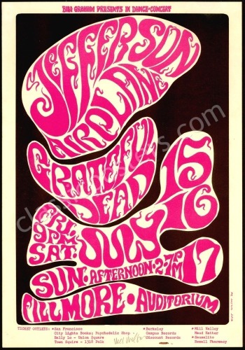 Signed First Print BG-17 Grateful Dead Poster