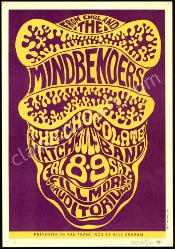 Wonderful Signed Original BG-16 The Mindbenders Poster
