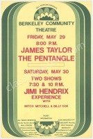 Jimi Hendrix Berkeley Poster