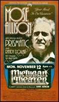 Signed Mose Allison Michigan Theater Poster