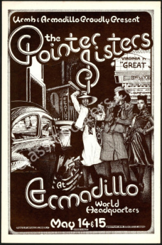 1975 The Pointer Sisters Armadillo Poster