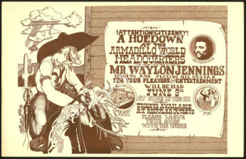 Scarce Waylon Jennings AWHQ Poster