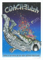 Rare 2014 Coachella Festival Blue Faded Sky Variant Poster