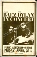 Rare Bob Dylan Joan Baez Portland Handbill