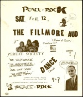 Rare Peace Rock at The Fillmore Handbill