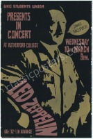 Very Rare 1971 Led Zeppelin Rutherford College Poster